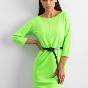 Wholesale Fluo green cotton dress