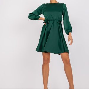 Wholesale Dark Green Flared Mini Dress Clarison