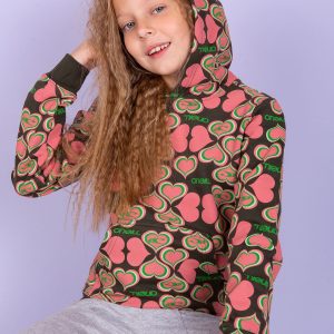 Wholesale O'NEILL Khaki-coral sweatshirt for girl in hearts