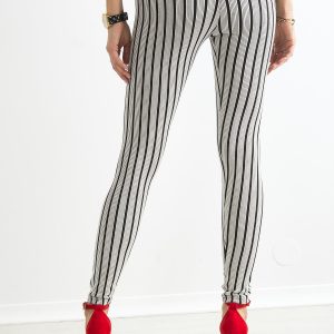 Wholesale Black and White Striped Leggings