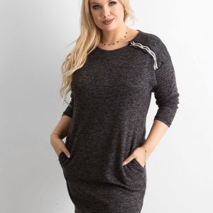 Wholesale Dress plus size dark grey