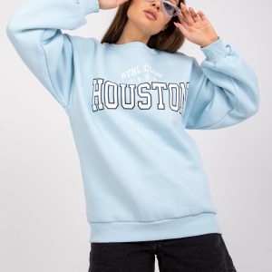 Wholesale Light Blue Sweatshirt with Los Angeles Print