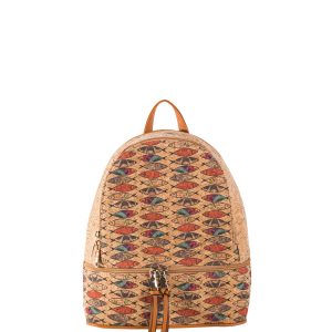 Wholesale Light Brown Women's Faux Cork Backpack