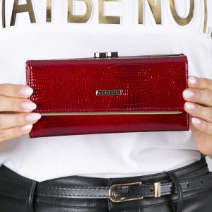 Wholesale Red Olong Leather Wallet