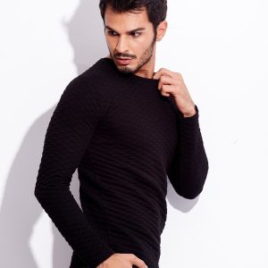 Wholesale Black blouse for men with long sleeves