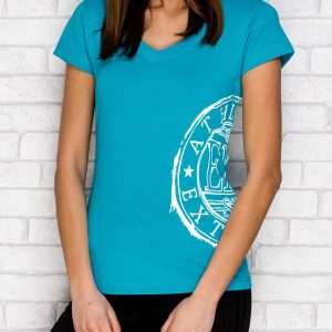 Wholesale Dark green print t-shirt