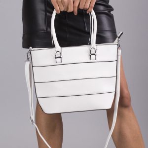 Wholesale White urban bag with detachable strap