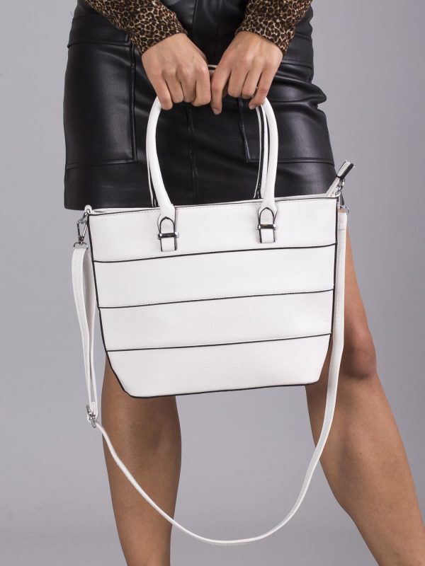 Wholesale White urban bag with detachable strap