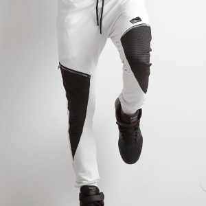 Wholesale Men's white sweatpants with applique