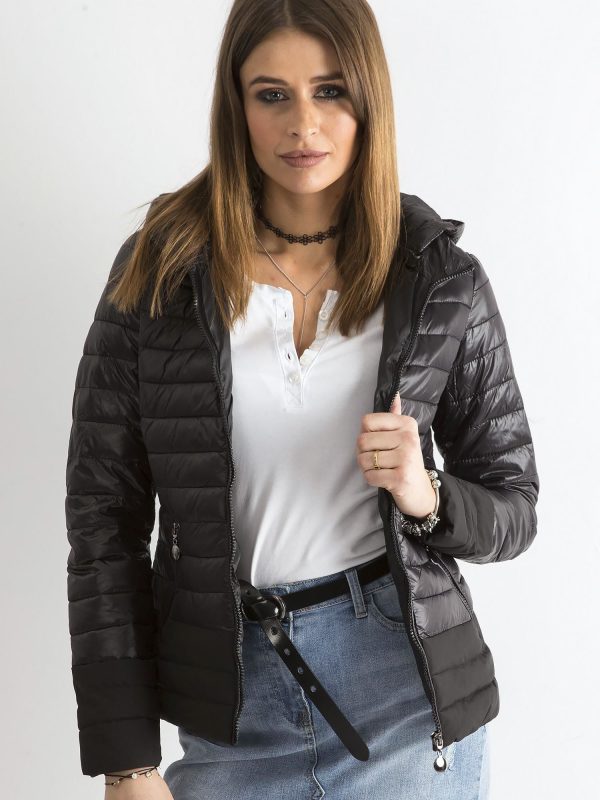 Wholesale Black Hooded Jacket