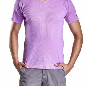 Wholesale Purple striped T-shirt for men Funk n Soul