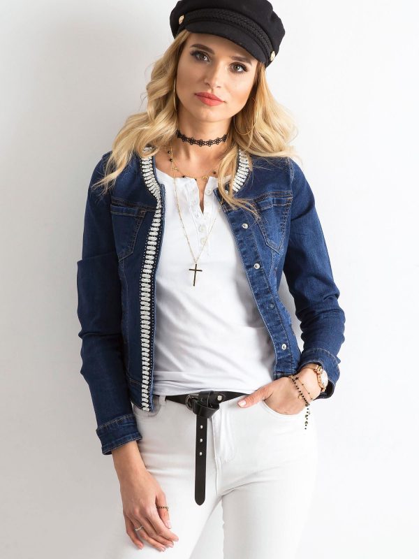 Wholesale Short denim jacket blue