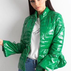 Wholesale Green jacket with wide sleeves