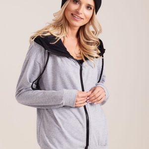 Wholesale Women's sweatshirt hoodie grey