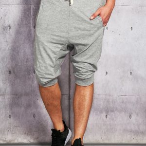 Wholesale Grey sweatshirt shorts for men with welts