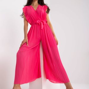 Wholesale Pink elegant jumpsuit with binding