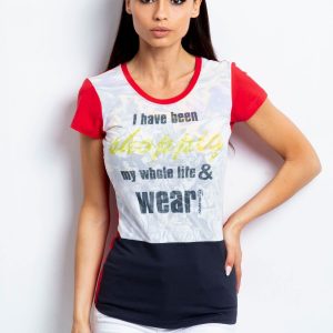 Wholesale Coral T-shirt with text print