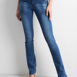 Wholesale Dark blue boot-cut jeans