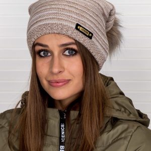 Wholesale Melange beanie beanie beige