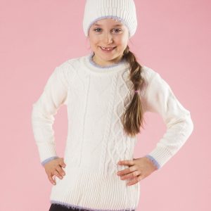 Wholesale Ecru winter set for girl