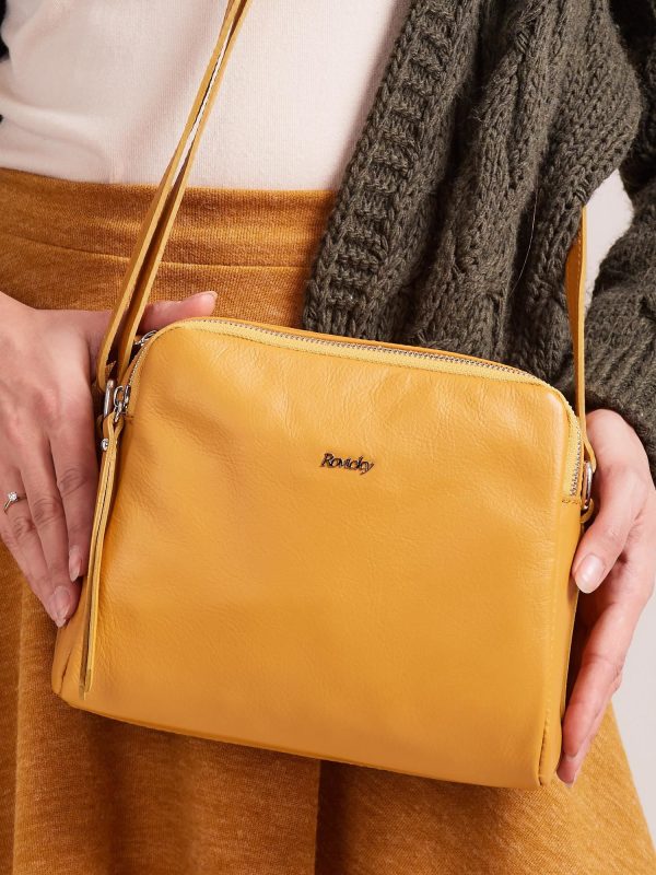 Wholesale Yellow Leather Messenger Bag