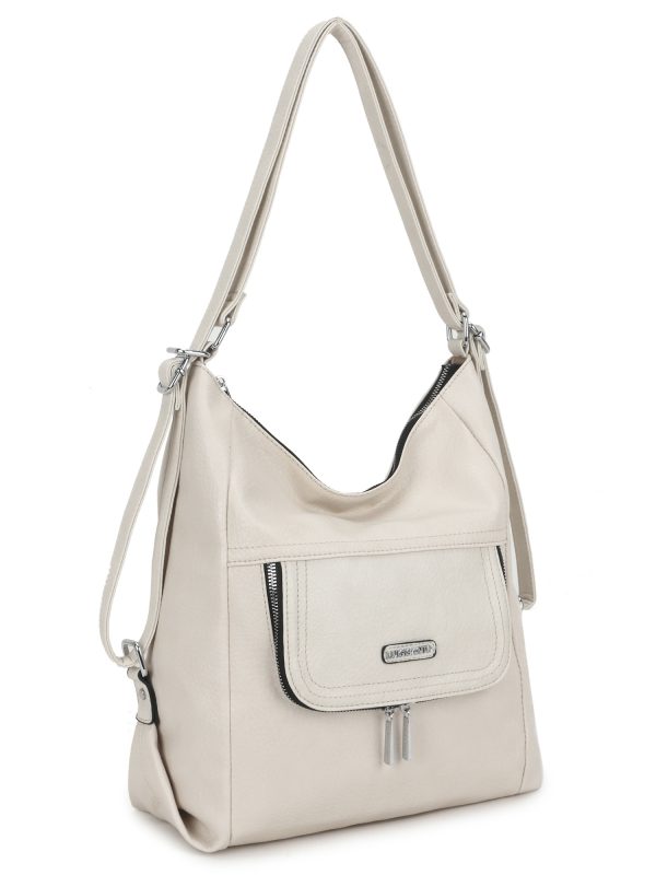 Wholesale LUIGISANTO beige roomy shoulder bag