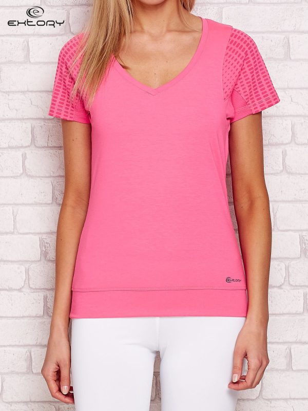 Wholesale Dark pink sports t-shirt