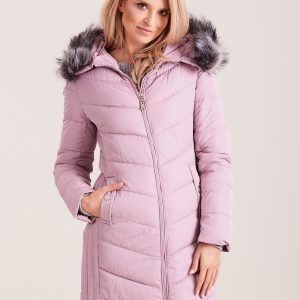 Wholesale Pink long jacket for winter