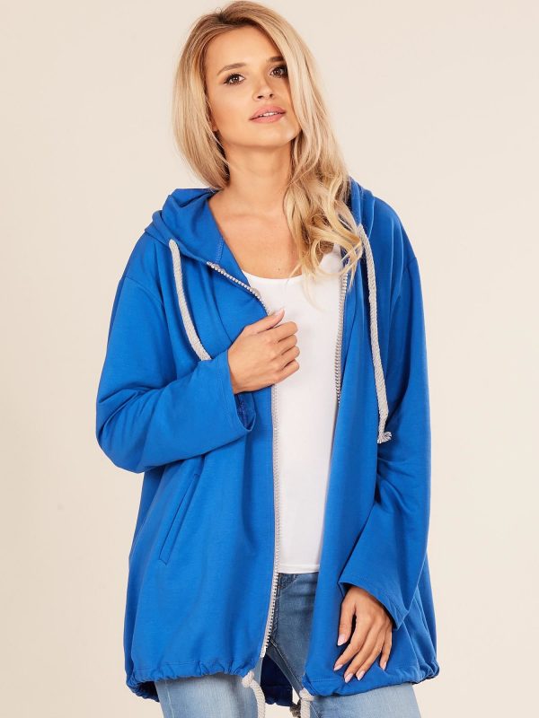 Wholesale Blue oversized sweatshirt