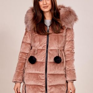 Wholesale Light pink winter jacket