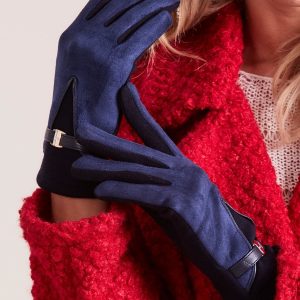 Wholesale Dark Blue Classic Women's Gloves