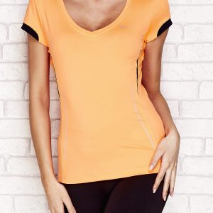 Wholesale T-shirt with shaping stitching orange