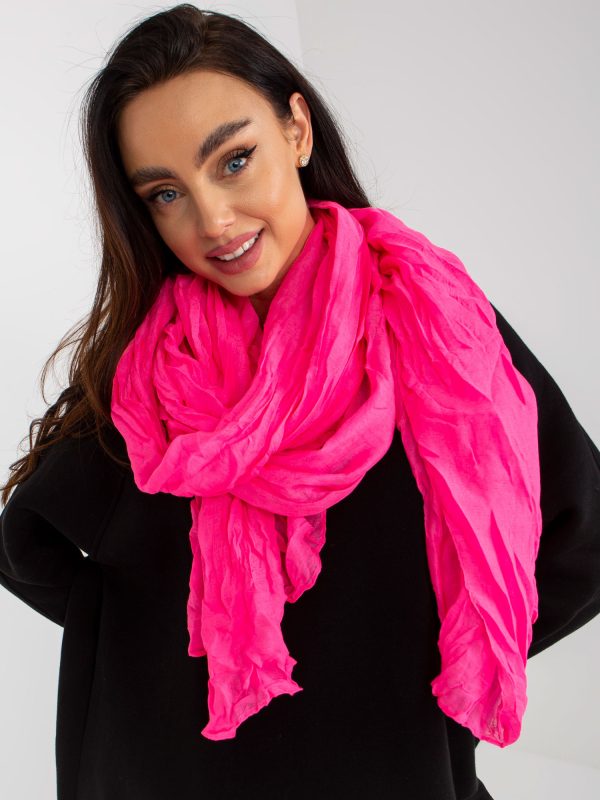 Wholesale Luftiges Tragetuch mit Falte in Fluo Rosa