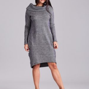 Wholesale Grey dress for women with stripes