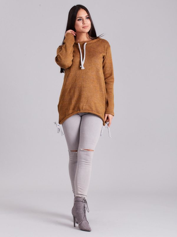 Wholesale Light brown striped sweatshirt