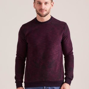 Wholesale Burgundy patterned sweatshirt for men