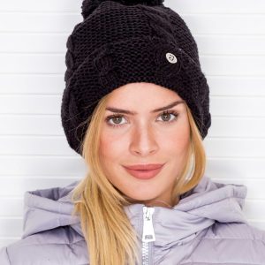 Wholesale Insulated winter hat with tassel black