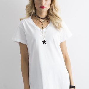 Wholesale White Cotton Ladies T-Shirt