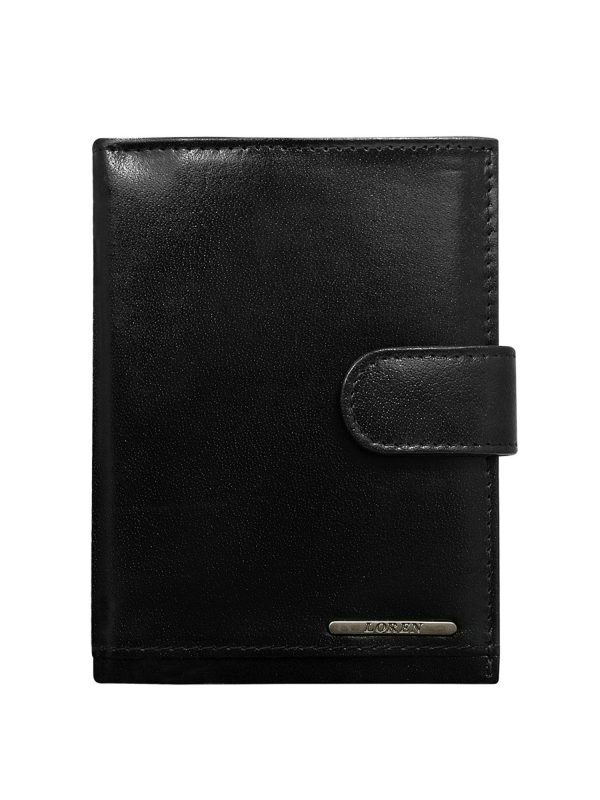 Wholesale Black Men's Leather Wallet Vertical