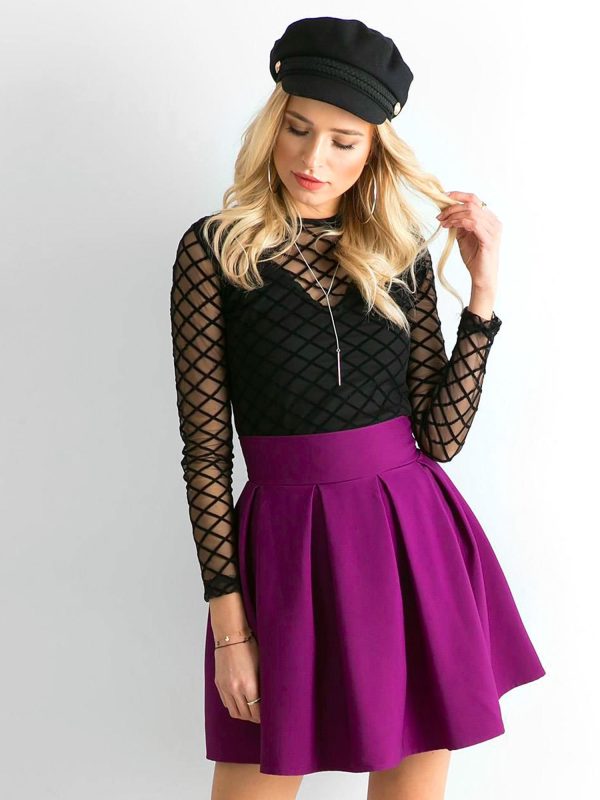 Wholesale Purple flared skirt