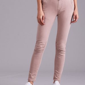 Wholesale Pale pink jeggings with stripes