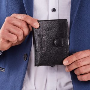 Wholesale Men's Black Flip Wallet