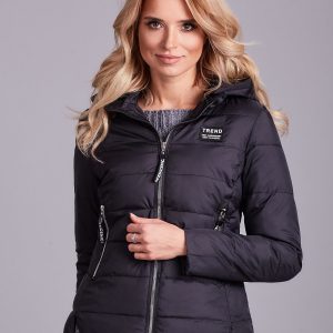 Wholesale Women's Black Quilted Jacket