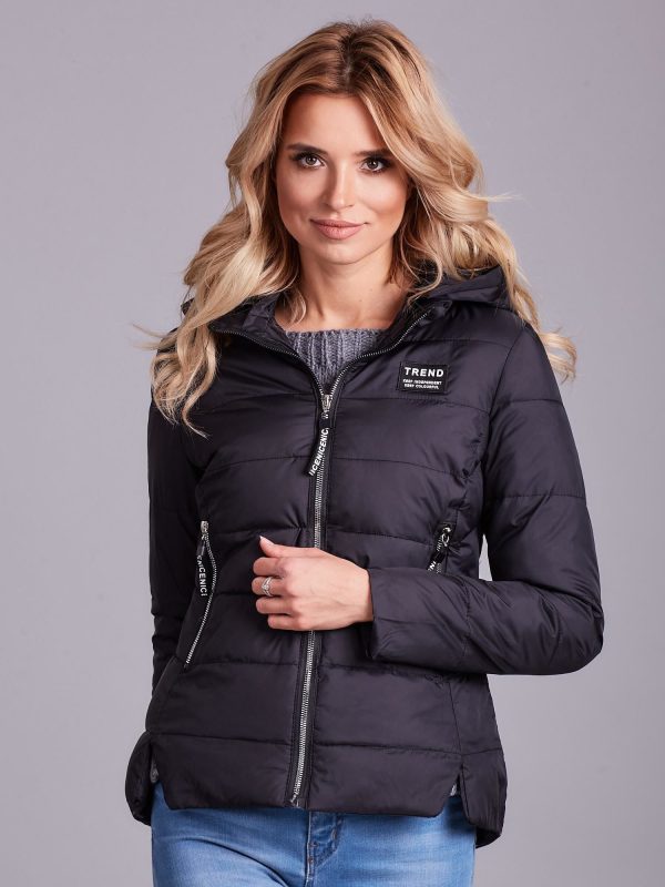 Wholesale Women's Black Quilted Jacket