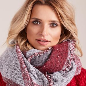 Wholesale Red knitted women's scarf