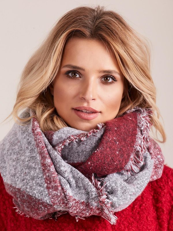 Wholesale Red knitted women's scarf