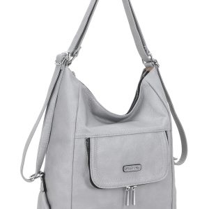 Wholesale Grey shoulder bag with pocket LUIGISANTO