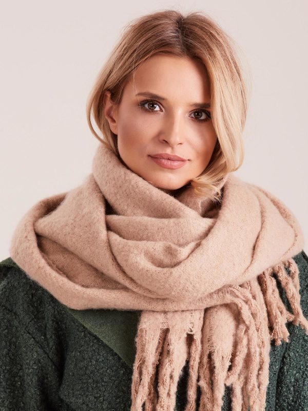 Wholesale Beige knitted scarf