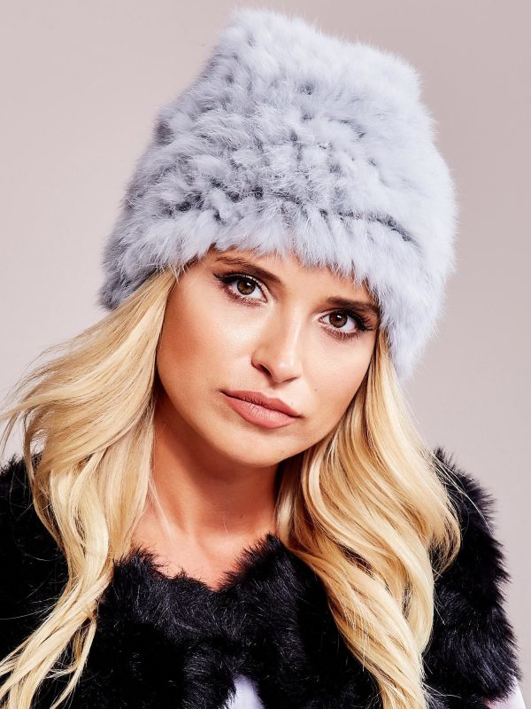 Wholesale Gray faux fur hat