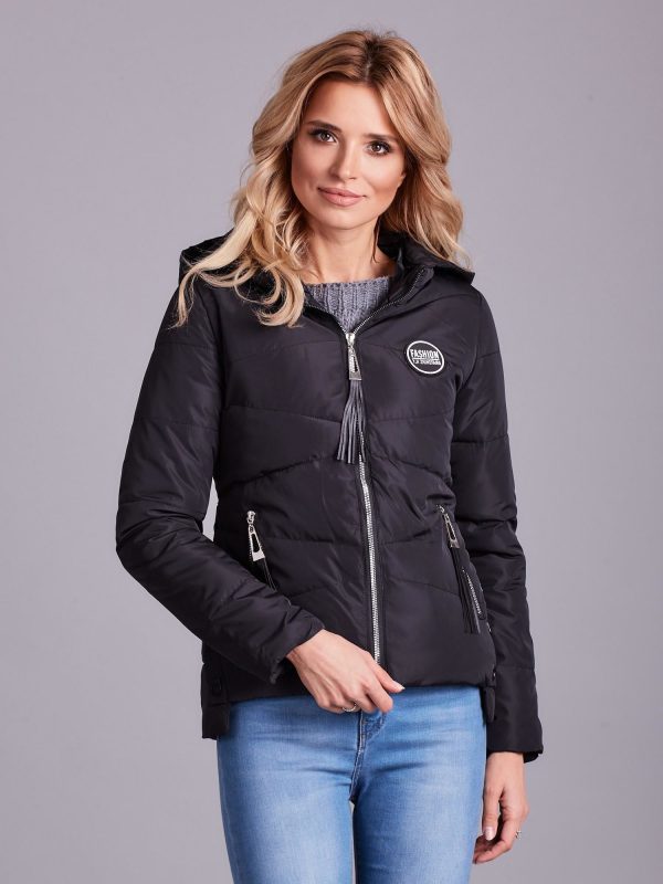 Wholesale Black Hooded Jacket